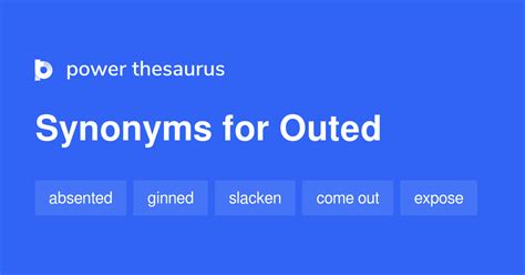 outed synonym|outed verb meaning.